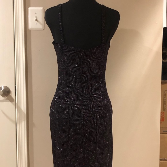 Purple, sequin dress, juniors size medium strap, or strapless - Picture 2 of 7